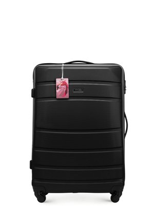 LARGE SUITCASE WITH LUGGAGE TAG FROM ABS - Wheeled suitcase - black