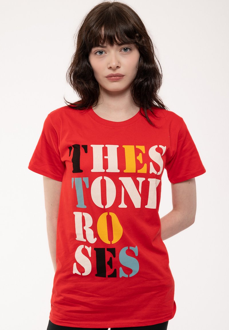 Paradiso Clothing THE STONE ROSES STACKED BAND LOGO - Print T-shirt - red
