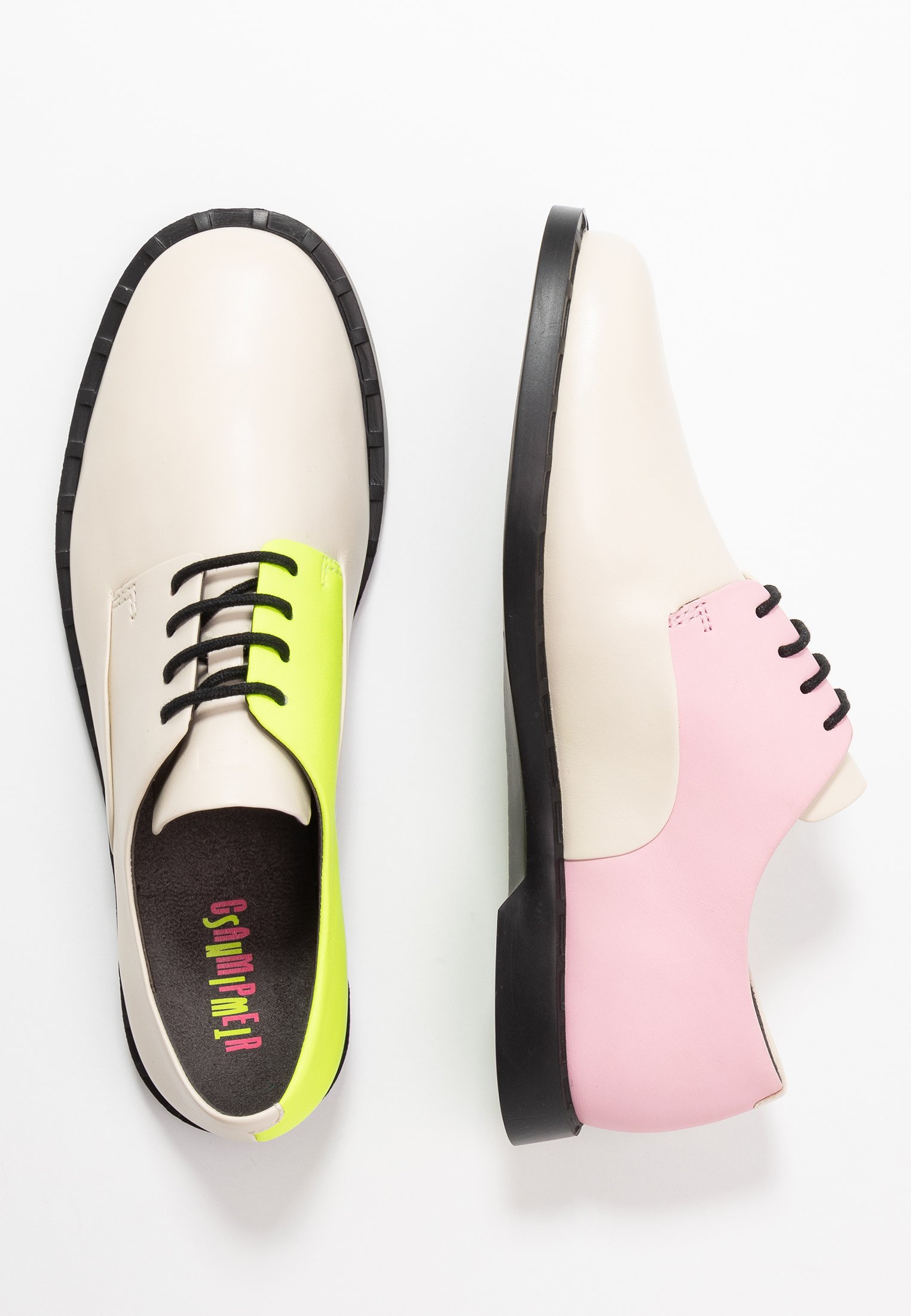 Camper TWINS Snøresko light beige Zalando.no Camper TWINS HOOPS Joggesko multicolor Zalando.no