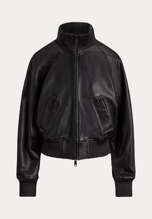 Polo Ralph Lauren, LEATHER FLIGHT JACKET - Veste en cuir - black