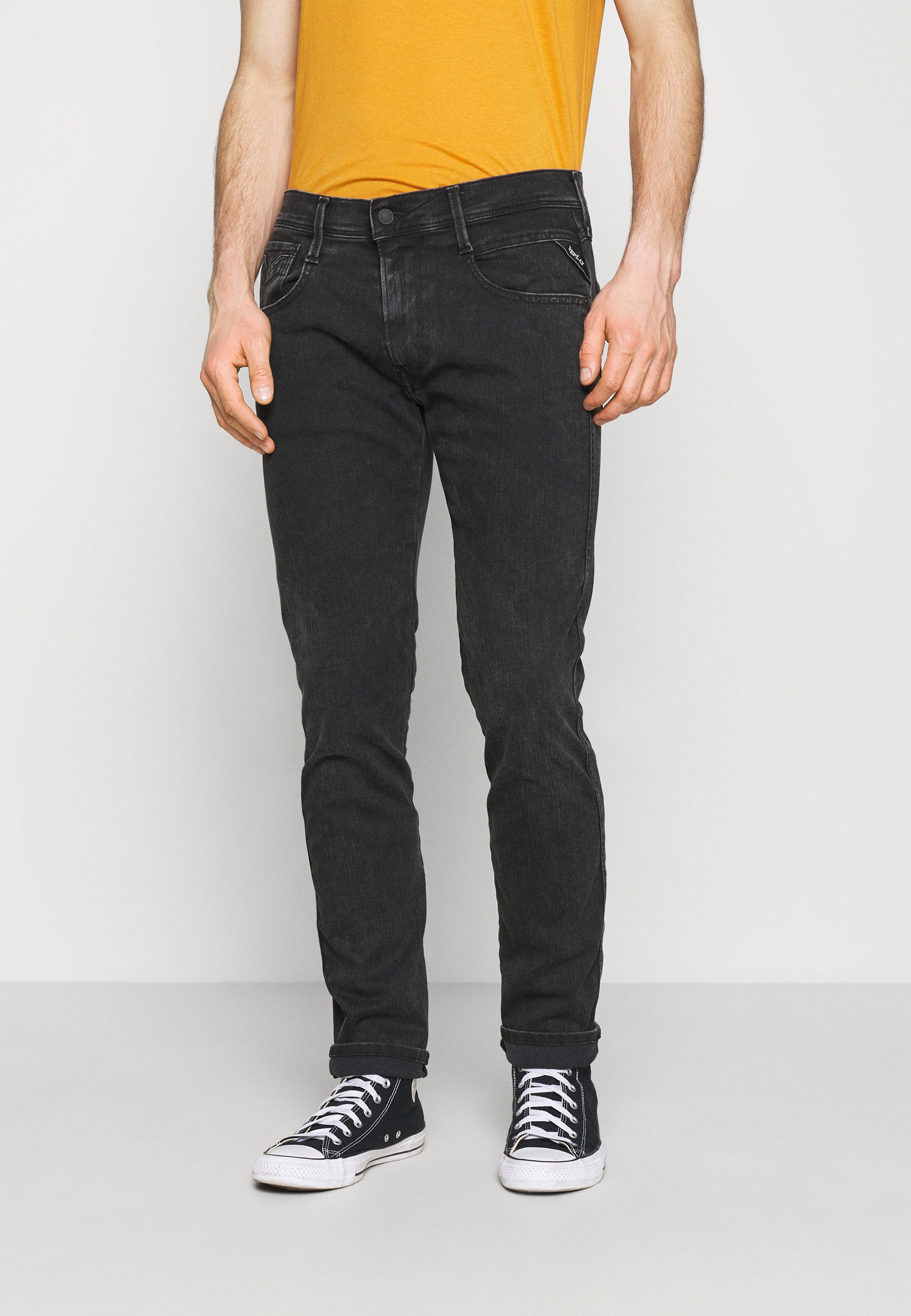 Replay ANBASS HYPERFLEX REUSED - Jeans slim fit - dark grey/grigio denim -  Zalando.it