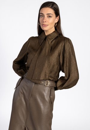 VERONNE TIE VIS - Overhemdblouse - laurel leaf