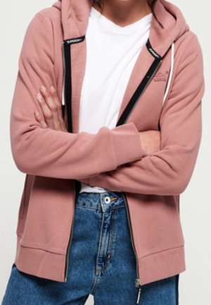 Sweater met rits - light pink