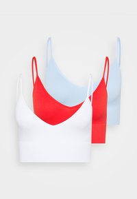 ONLVICKY V NECK 3 PACK  - Bustier - bright white/light blue/high red