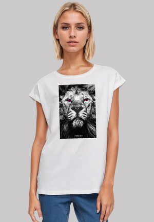 CLASSIC ROLL UP D-LIKEA - Print T-shirt - white