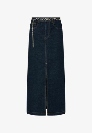 LIU JO, LIU JO LANGER JEANSROCK - Μάξι φούστα - dark-blue denim