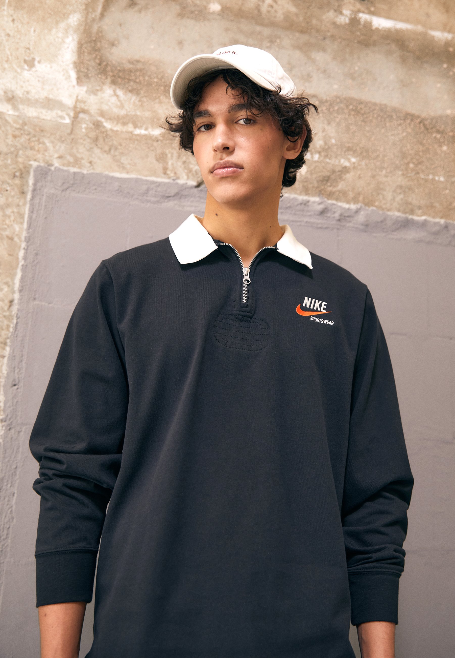 Nike Sportswear TREND RUGBY - Sweatshirt - black/sail/black - Zalando.ie