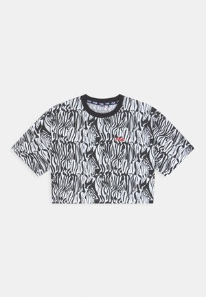 BRUGY WIDE CROPPED TEE - T-Shirt print - bright white