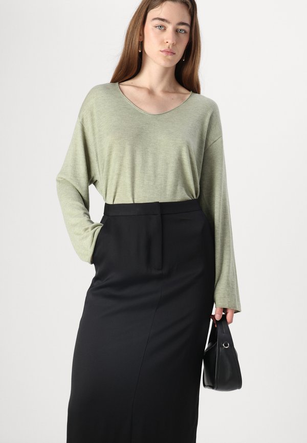 SHEER PANEL LAYER ANKLE SKIRT - Maxi skirt2