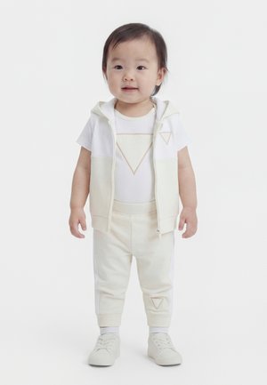 BABY HOODED VEST PANTS UNISEX SET - Pantaloni de trening - cream white