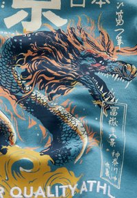 Next RELAXED FIT SHORT SLEEVE GRAPHIC STANDARD - T-Shirt print - teal blue dragon back print