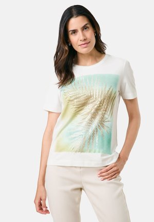 Gerry Weber Print T-shirt - off wh indigo front print