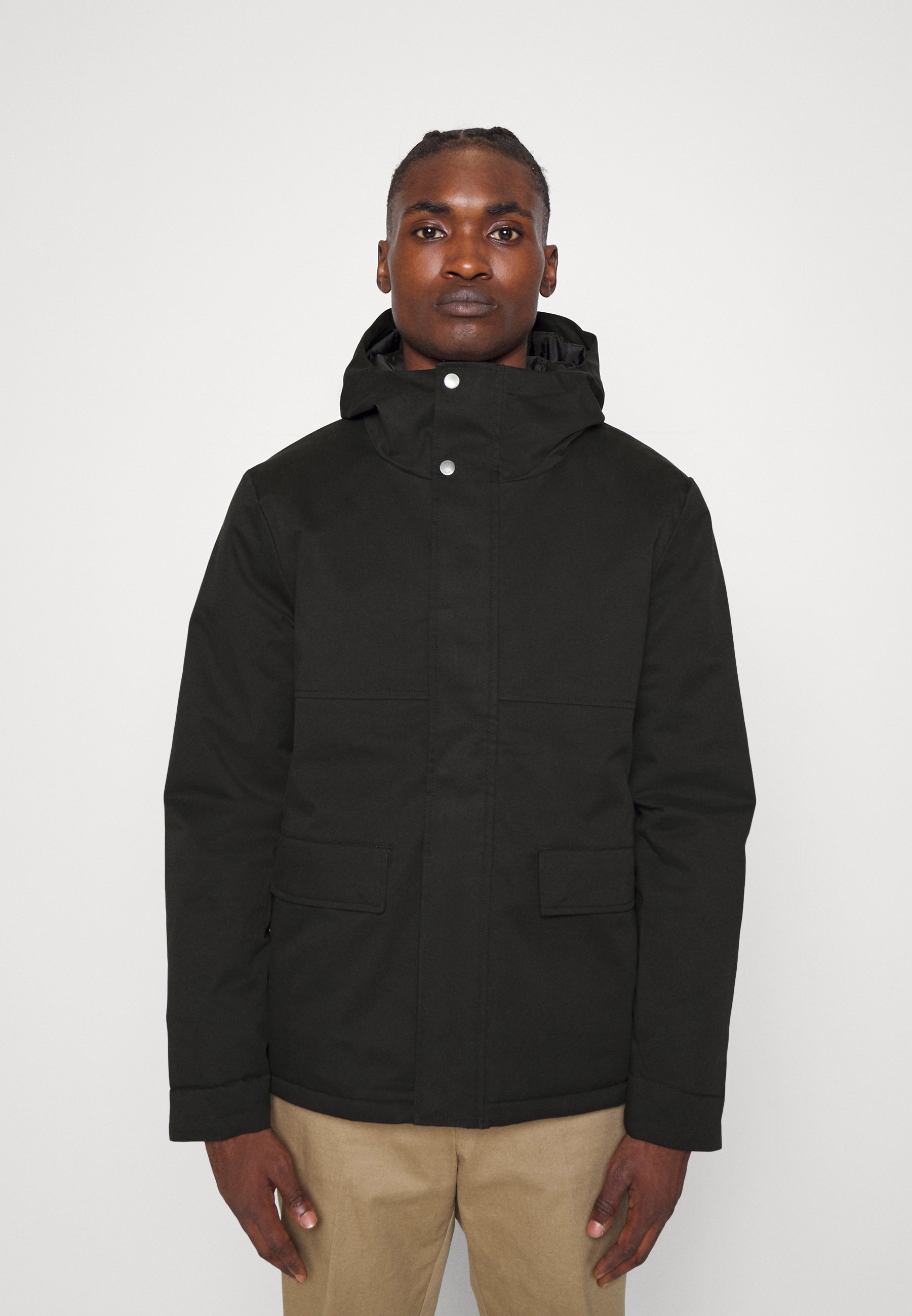 mens black parka jacket