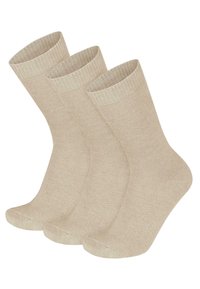 MIT KOMFORTBUND 3 PACK - Socks - beige