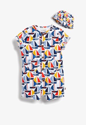 ROMPER WITH BUCKET SET - Tuta jumpsuit - blue geometric boat