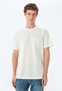 Koton SHORT SLEEVE - T-paita - white