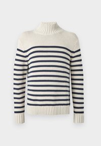 STRIPE MOCK NECK UNISEX - Neule - oatmilk/desert sky