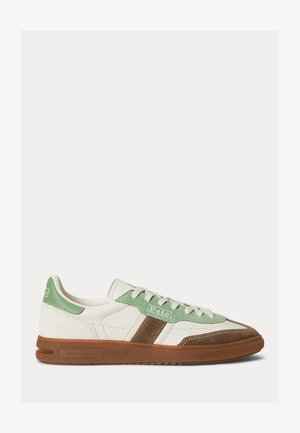 Polo Ralph Lauren BEDFORD SUEDE SNEAKER - Treniņu apavi - cream/outback green/york brown