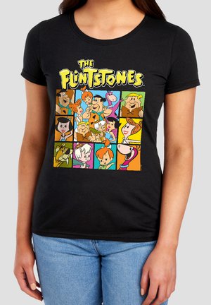 Warner Brothers, THE FLINTSTONES CHARACTER SQUARES - Print T-shirt - black