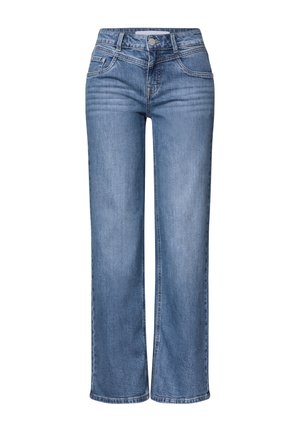 Street One Studio, MID WAIST WIDE LEG JEANS IM LOOSE FIT - Jeans Straight Leg - authentic mid blue wash