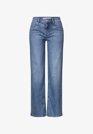 Street One Studio, MID WAIST WIDE LEG JEANS IM LOOSE FIT - Jeans Straight Leg - authentic mid blue wash