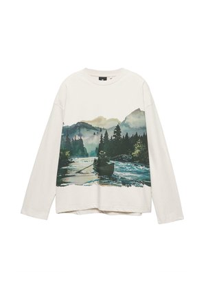 WITH GRAPHIC - Collegepaita - white