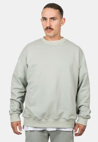 Lys grøn sweatshirts med rund halsudskæring og lange ærmer. Fremstillet af blødt stof, med en afslappet pasform og ribbede manchetter.