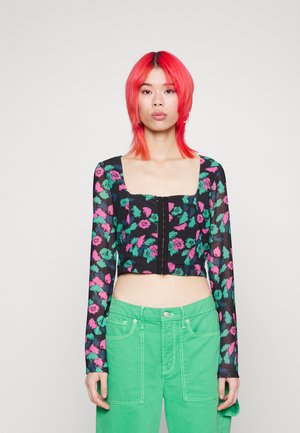 Noisy May NMLESLEY CORSET BELL  - Μπλουζάκι με στάμπα - black