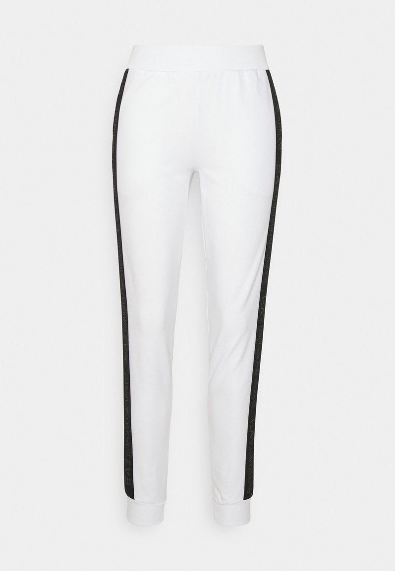 EA7 Emporio Armani Tracksuit bottoms white/black/white Zalando.co.uk