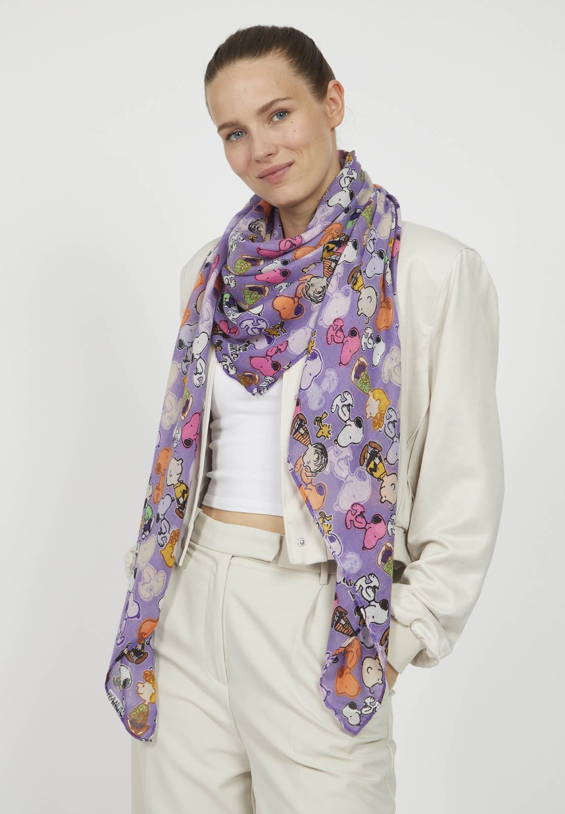 Codello PEANUTS MIT SNOOPY - Scarf - pin/purple - Zalando