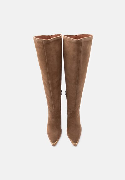 Bottines Femme Dolce Vita Cuir Tabac Bout Carré Style Moto - Taille 7.5 US