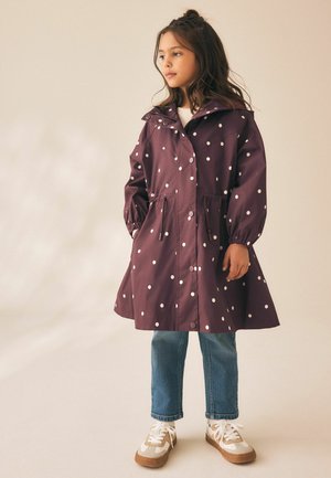 Next, REGULAR FIT - WATERPROOF SKIRTED RAIN JACKET - Regnjakke / vandafvisende jakker - brown polka dot