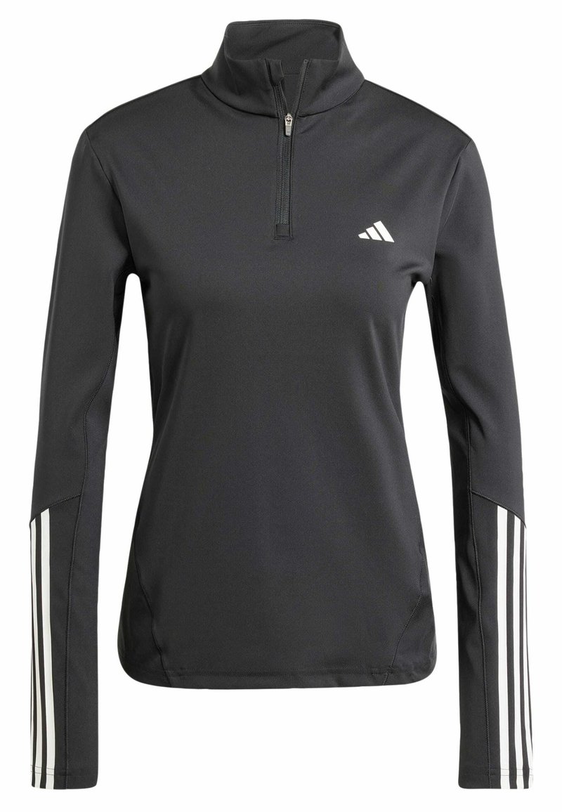 adidas Performance 1/4 ZIP - Långärmad tröja - black/white/svart ...