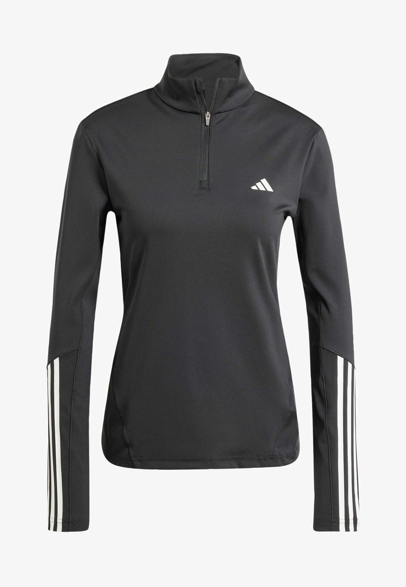 adidas Performance 1/4 ZIP - Långärmad tröja - black/white/svart ...