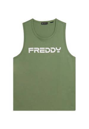 CON RETRO VOGATORE E LOGO  - Débardeur - green