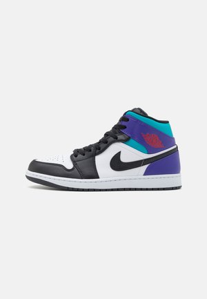 Jordan AIR JORDAN 1 MID - Sneaker high - white/black/bright concord/true red/university gold/anthracite