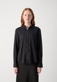 Marc O'Polo CASUAL FIT KENT COLLAR PRINT - Button-down blouse - black grey