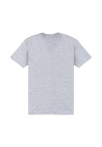 T-shirt grigio a maniche corte in cotone, con collo rotondo e design semplice senza loghi o motivi visibili.