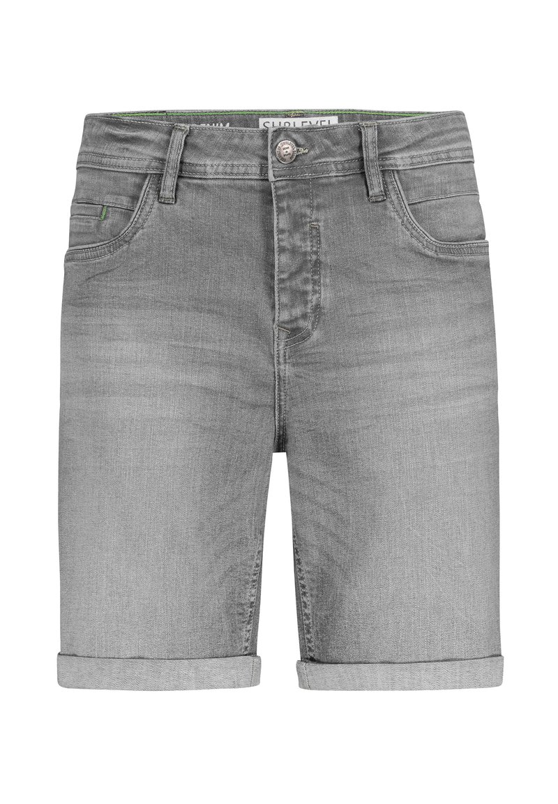 Sublevel BERMUDA -MIT UMGESCHLAGENEM SAUM - Jeans Shorts - grau