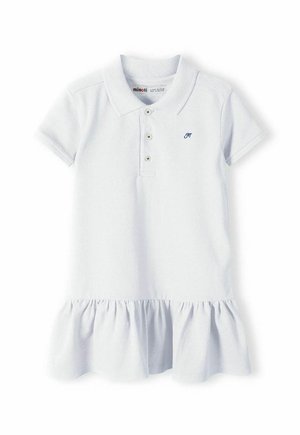SHORT SLEEVE WITH FRILLED - Vapaa-ajan mekko - white