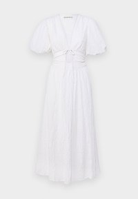 PUFF SLEEVE PLUNGE FLOWY - Rochie maxi - brilliant white