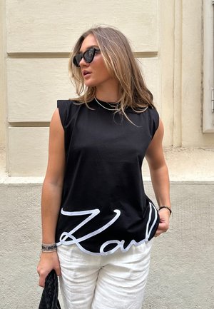 SIGNATURE TANK - Majica kratkih rukava s printom - black