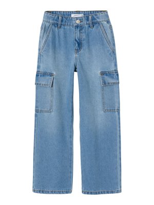 Name it NKFROSE WIDE - Oldalzsebes nadrágok - light blue denim