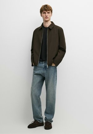 Massimo Dutti, LIGHTWEIGHT JACKET WITH COLLAR DETAIL - Jas - dark brown