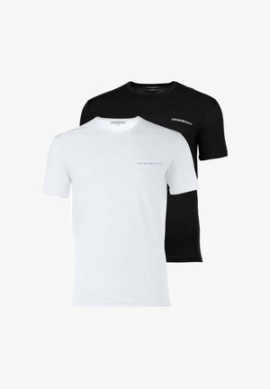Emporio Armani, 2 PACK CORE LOGOBAND - T-shirt con stampa - biannco e/nero