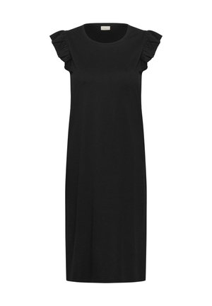 Kaffe Curve, KCCALINE FLOUNCE - Vestito di maglina - black deep
