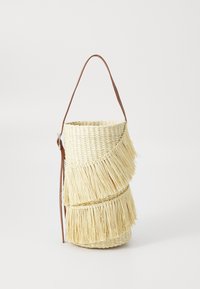 MAXI FRAYED BUCKET - Geantă de mână - natural/camel