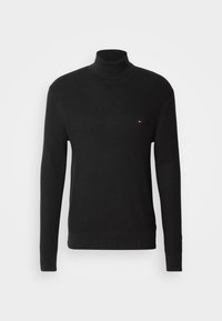 STRUCTURE ROLL NECK - Stickad tröja - black