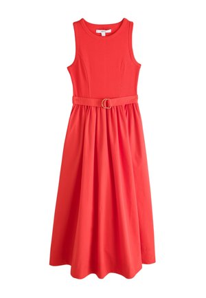 Next, TALL FIT - 2 IN 1 WOVEN MIX BELTED MIDI DRESS  . - Freizeitkleid - red