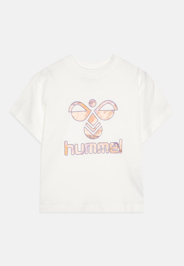 HMLSWIRLY UNISEX - Print T-shirt - marshmallow